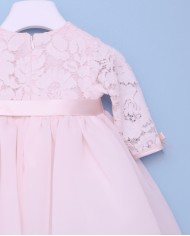 Abito in pizzo rosa